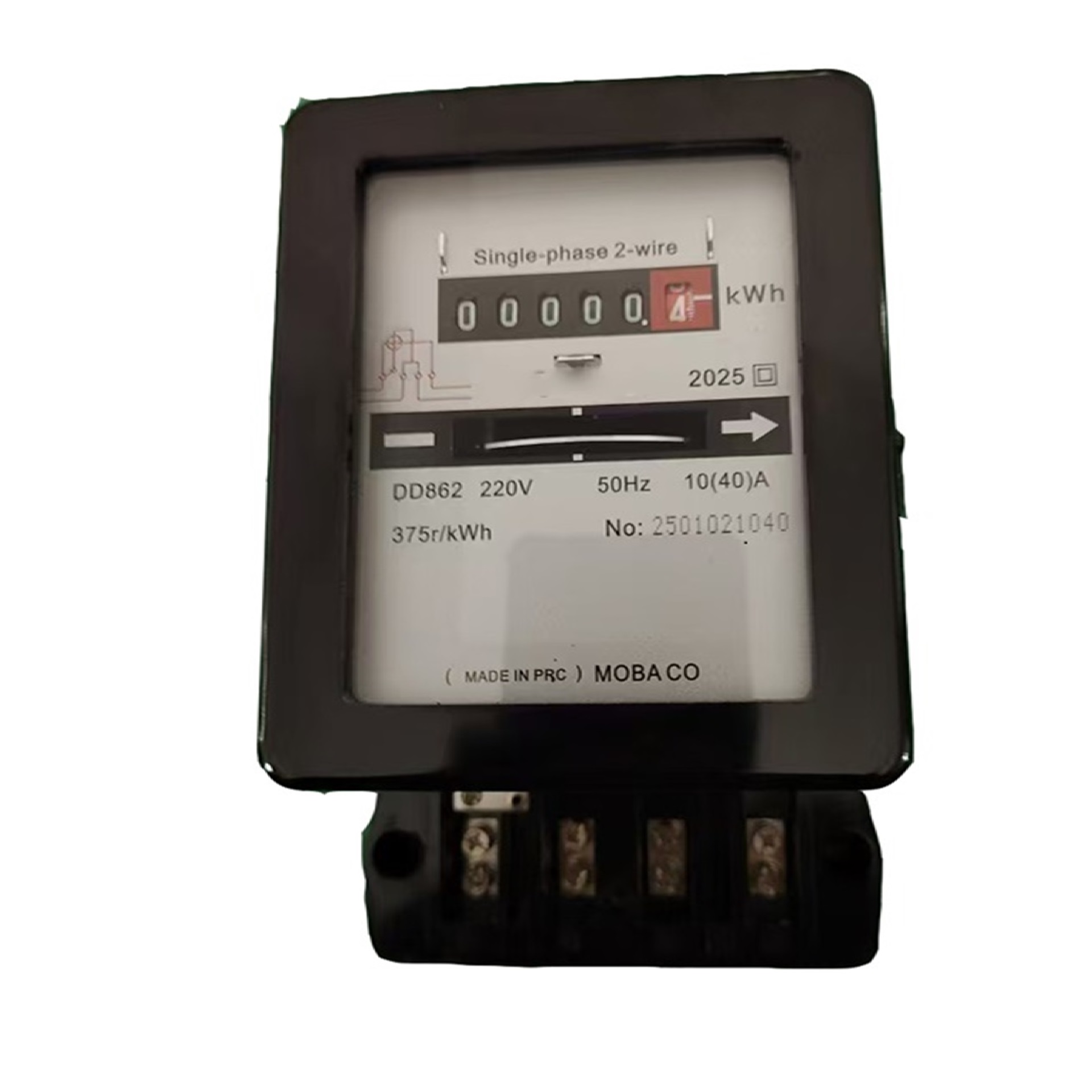 Bentong Single Phase 2 Wire Meter 220V